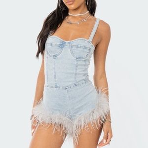 Edikted denim romper